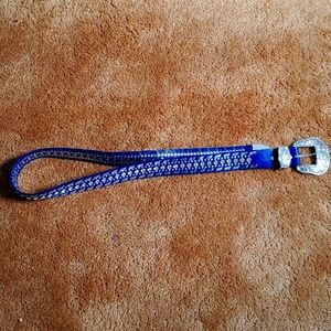 Silver and blue Rhinestone belt